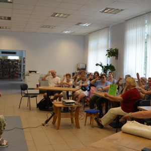 Bibliotekarze podczas szkolenia w Nowej Sarzynie.