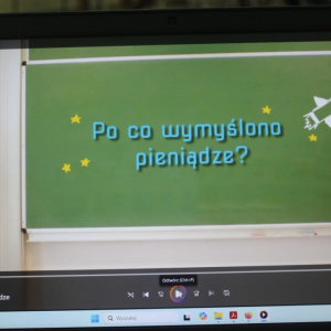 Plansza filmiku Po co wymyślono pieniądze