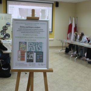 Plakat informujący o warsztatach