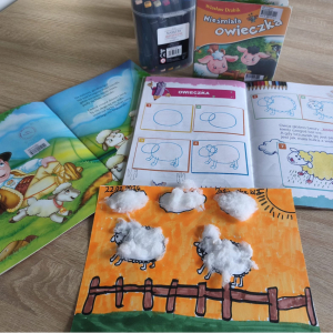 Materiały z których korzystały dzieci na zajęciach.