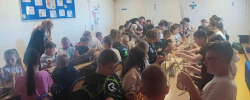 Warsztaty edukacyjne plecionkarstwo PSP Grabów nad Wisłą