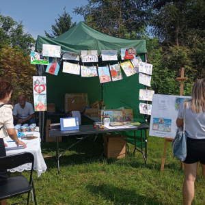 Stoisko Gminnej Biblioteki Publicznej w Przyłęku